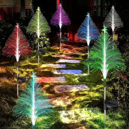 7 Color Changing Solar Christmas Trees Lights
