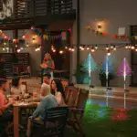 7 Color Changing Solar Christmas Trees Lights