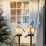 Outdoor Solar Snowman Garden Lights