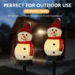 Outdoor Solar Snowman Garden Lights