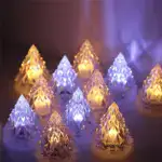 Night Light Crystal Mini Christmas Tree Light Flameless LED