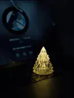 Night Light Crystal Mini Christmas Tree Light Flameless LED