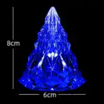 Night Light Crystal Mini Christmas Tree Light Flameless LED