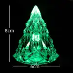 Night Light Crystal Mini Christmas Tree Light Flameless LED