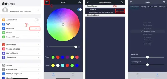 RGB light setup image